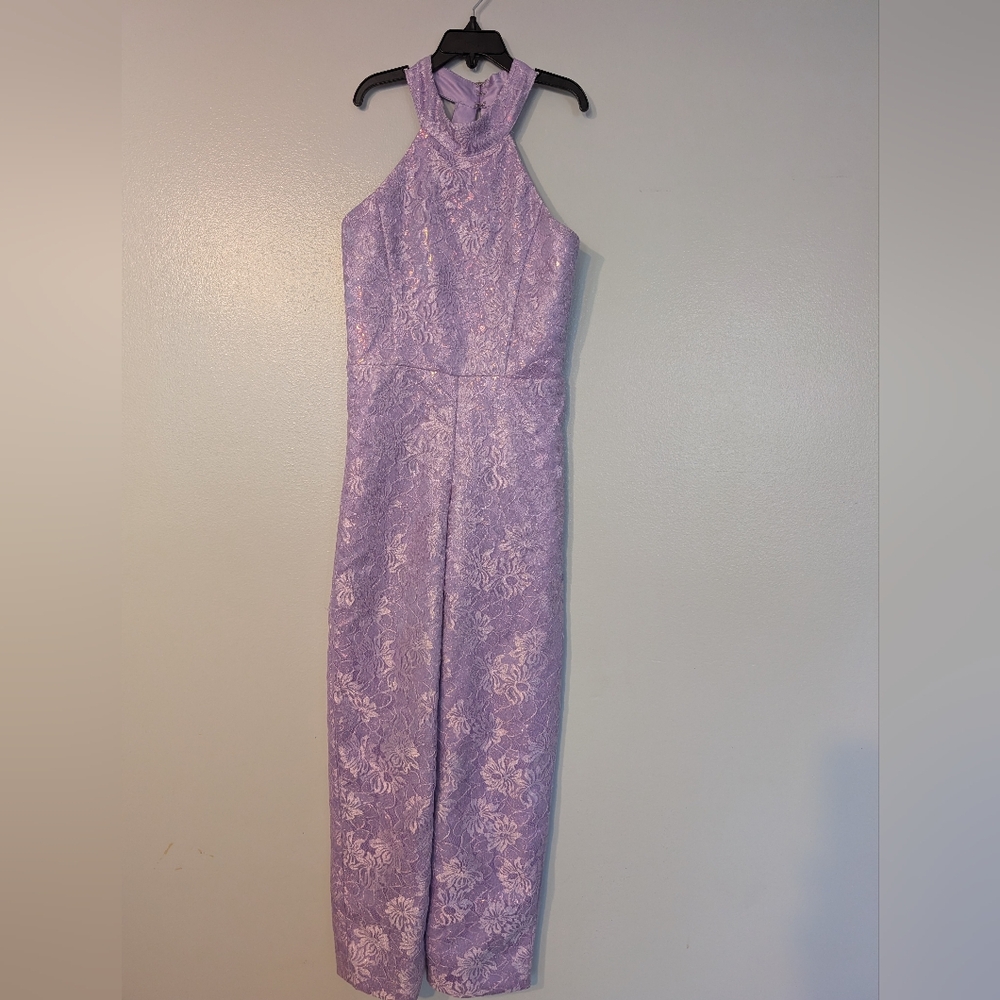 Lavender Halter Jumpsuit Pageant Fun Fashion